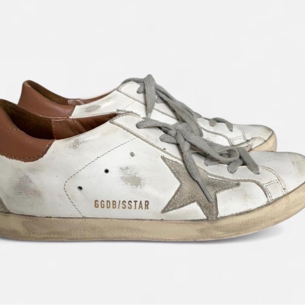 Golden Goose White and Brown leather woman’s Sneakers - Picture 4 of 6